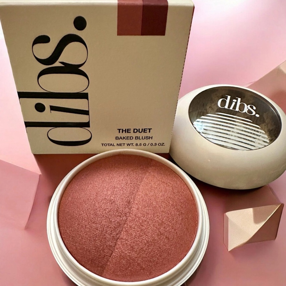 New DIBS Beauty The Duet Baked Blush Duo – Backstage (Rose/Berry) 8.5g/0.3oz